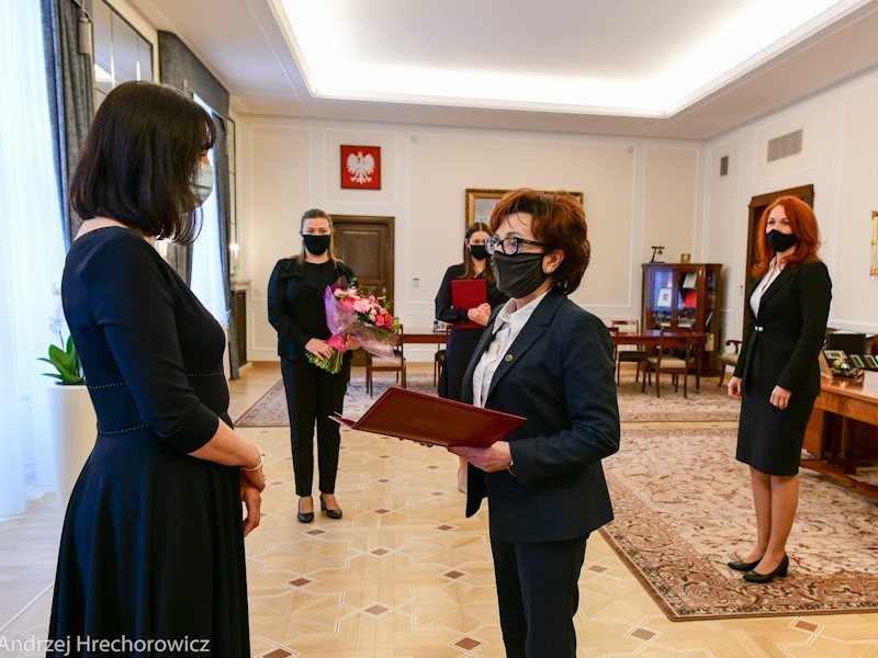 Chief Labour Inspector Katarzyna Łażewska-Hrycko met at the headquarters of the Chief Labour Inspectorate with her deputies and directors of departments.